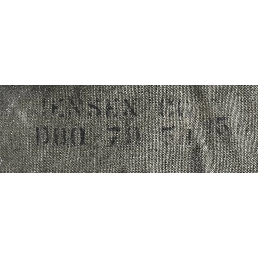 Vintage US Military Duffle Bag Olive Drab Canvas Sea Bag Jensen CH 1970s Vietnam